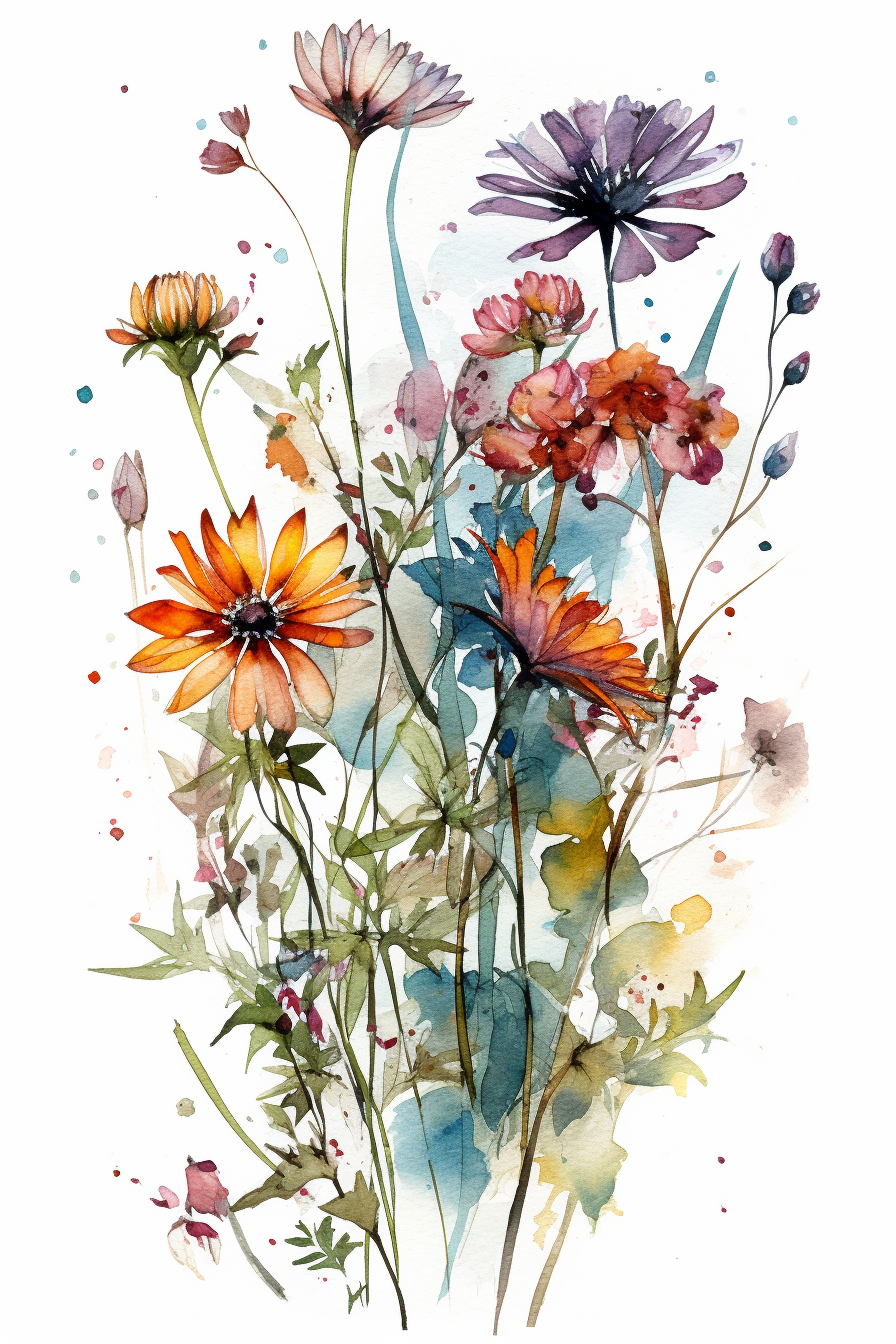 Wildflower Watercolor Diamond Art Kit