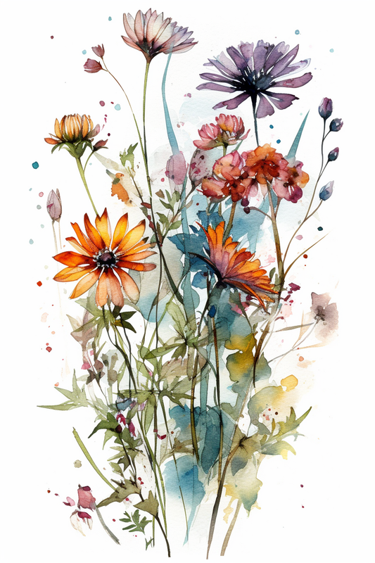 Wildflower Watercolor Diamond Art Kit