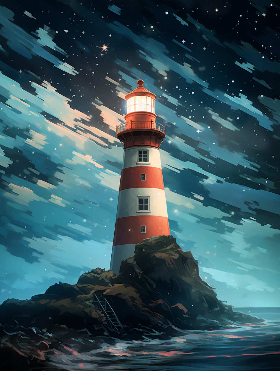Abstract Teal Skylight House Diamond Art Kit
