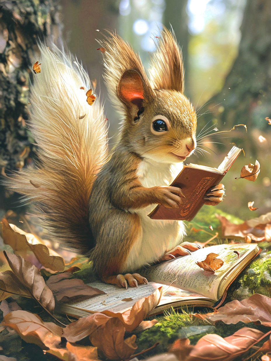 Books And Squirrel Diamond Art Kit