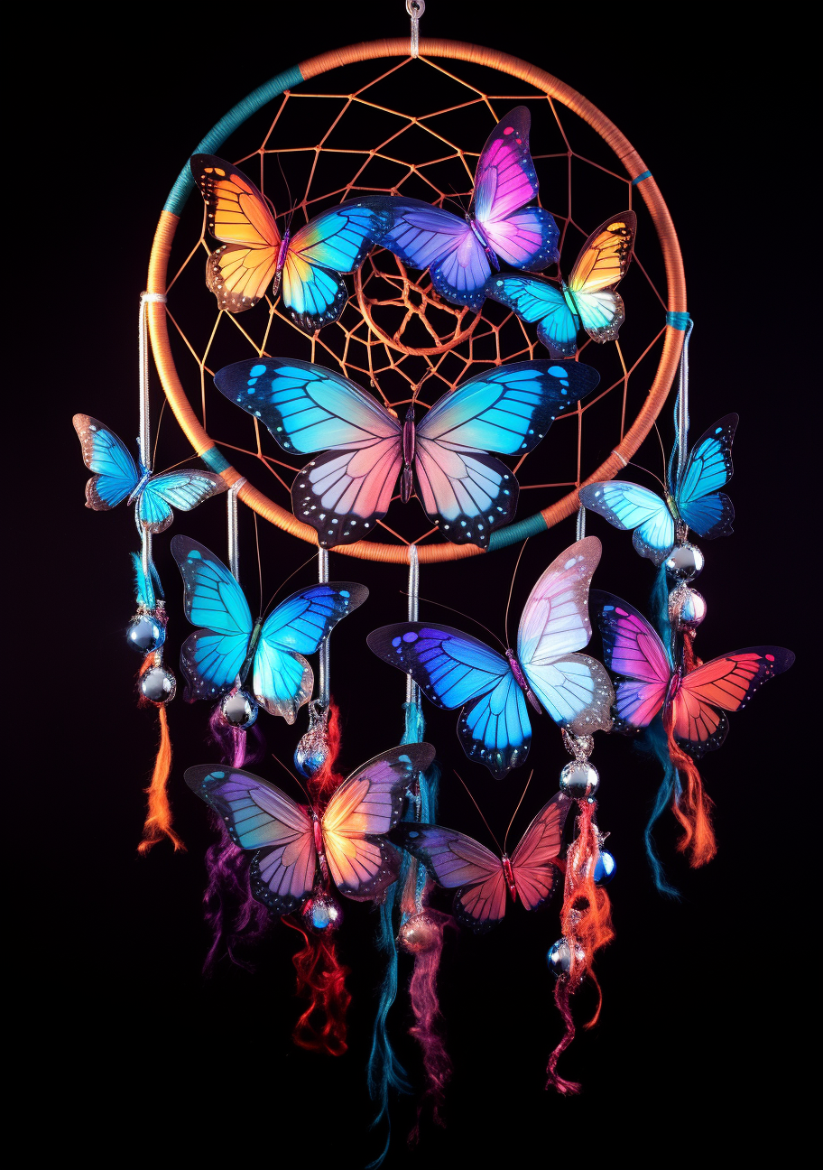 Butterflies And Tassles Dreamcatcher Diamond Art Kit