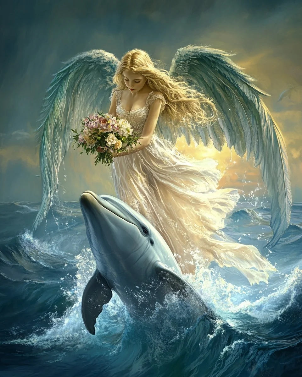 Angel and Dolphin Diamond Art Kit