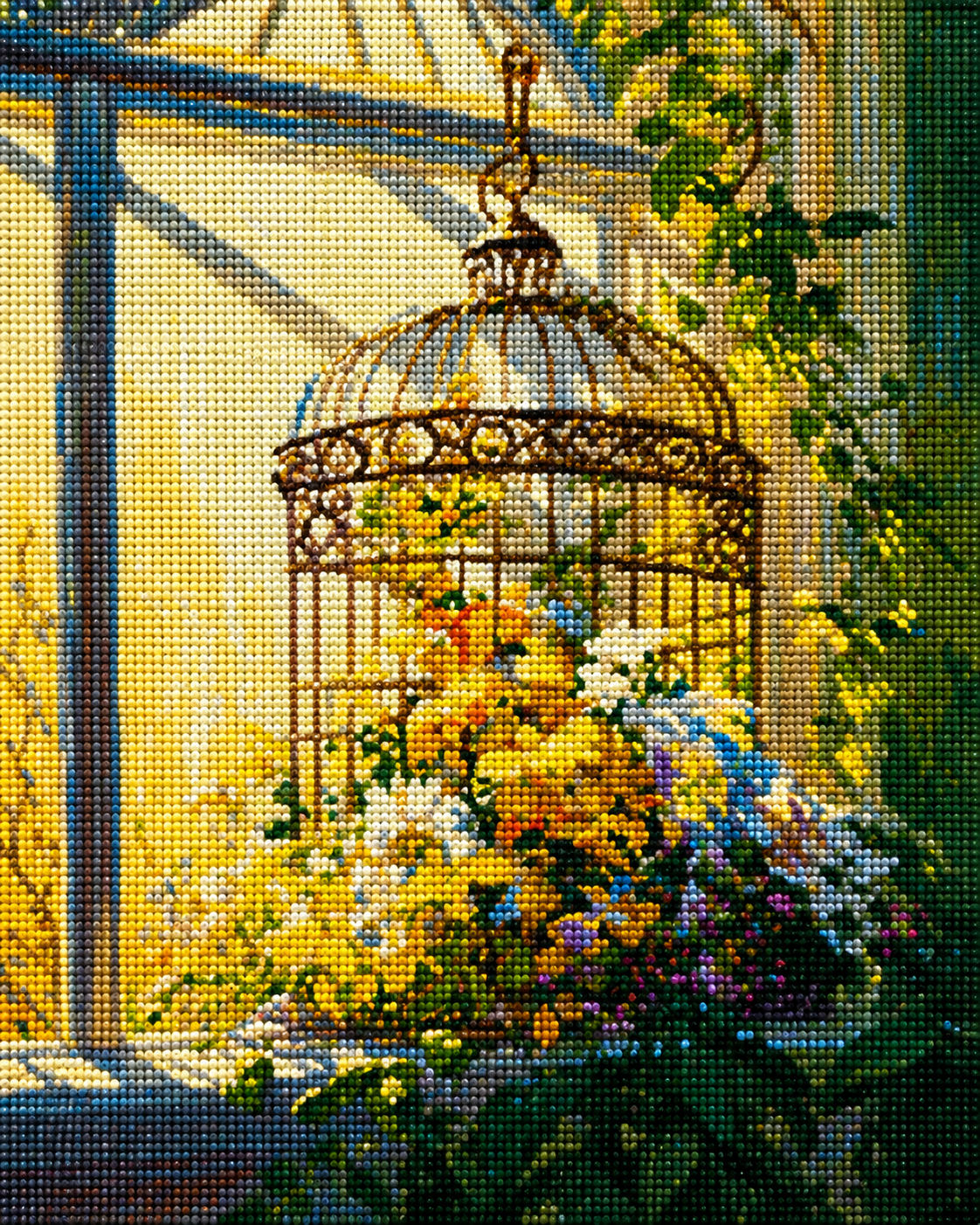 Flower Birdcage Diamond Art Kit — diamond art kit canvas