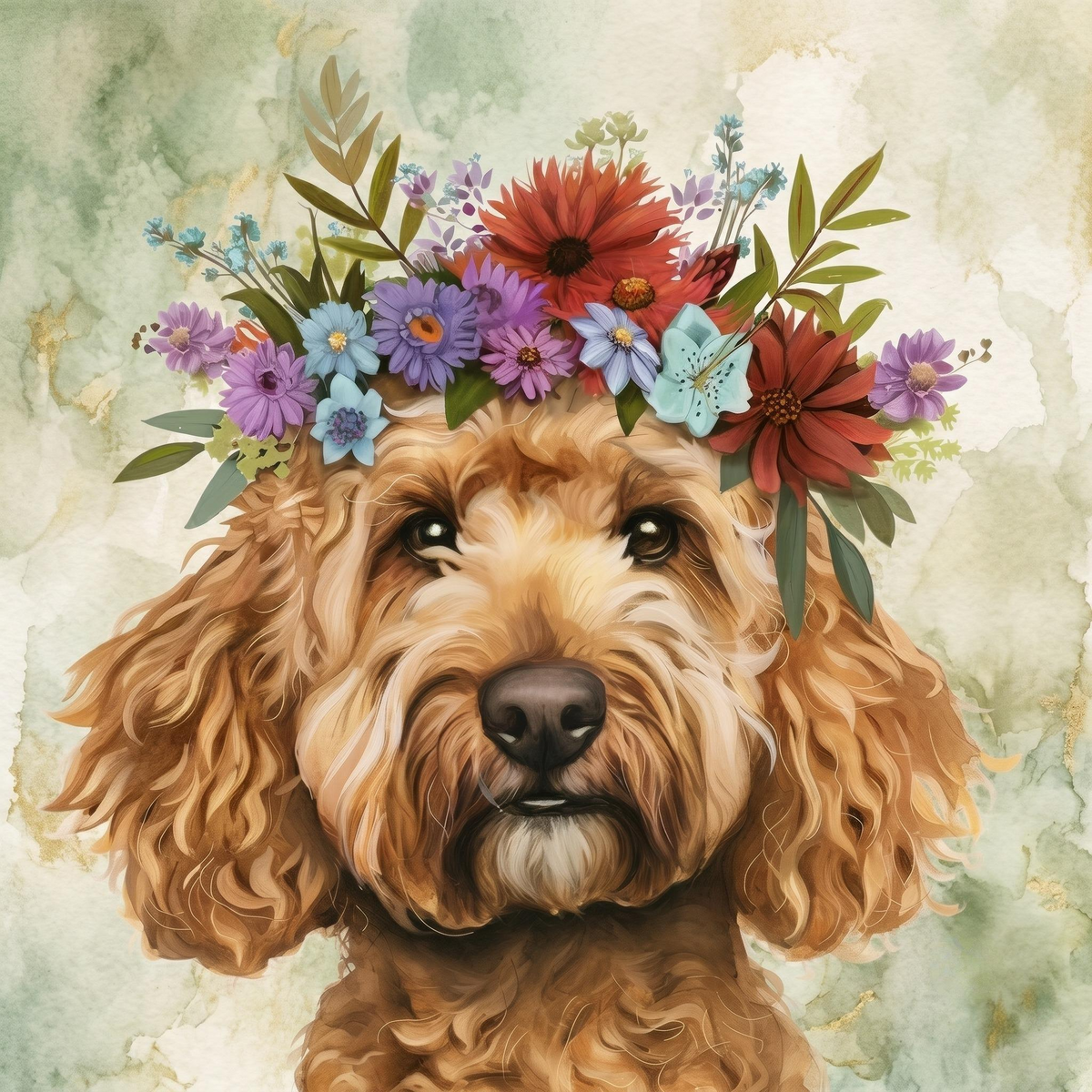 Flower Crown Golden Noodle Diamond Art Kit