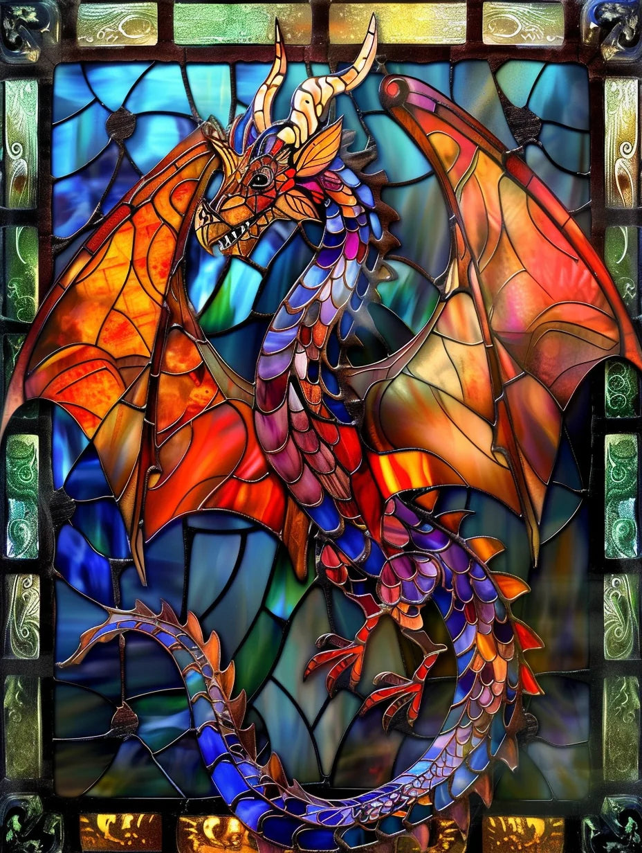 Flying Dragon Abstract Diamond Art Kit