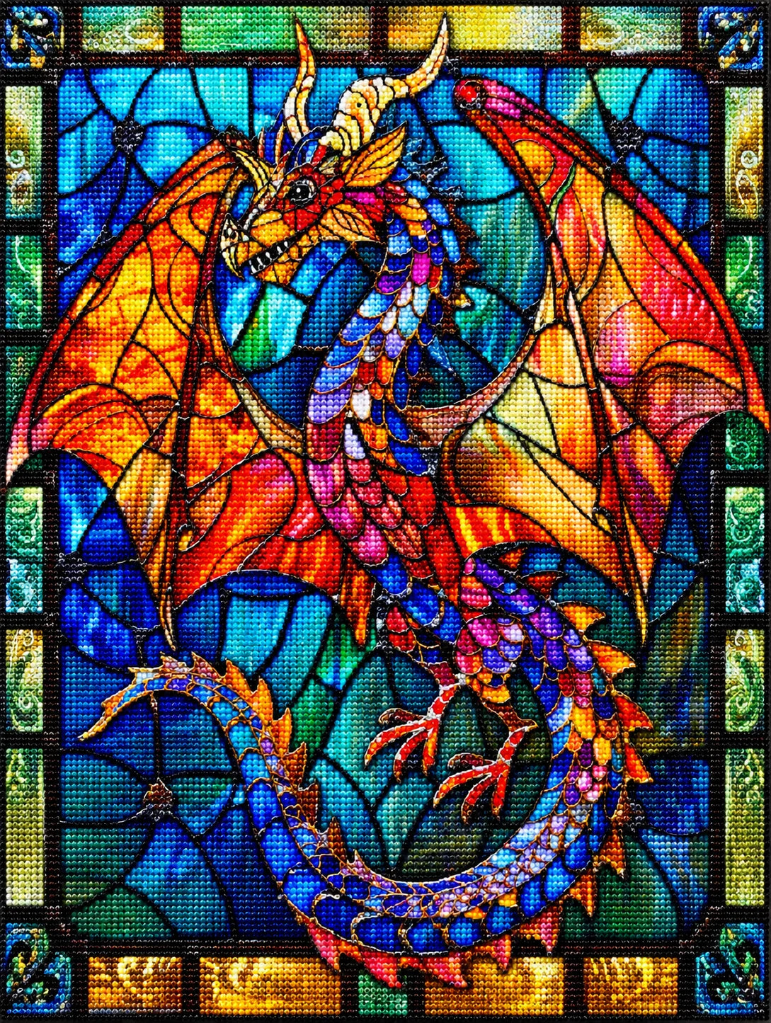 Flying Dragon Abstract Diamond Art Kit
