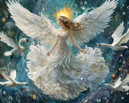 Flying Swan Angel Diamond Art Kit