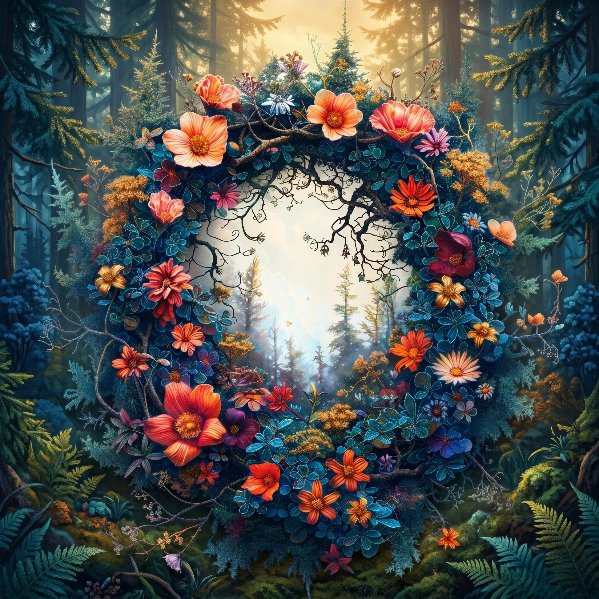 Forest Branch Wreath Diamond Art Kit