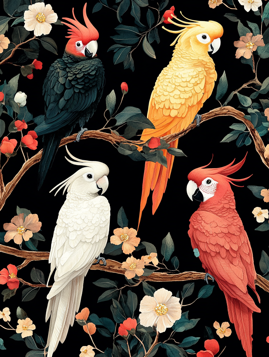 Four Parrots Diamond Art Kit