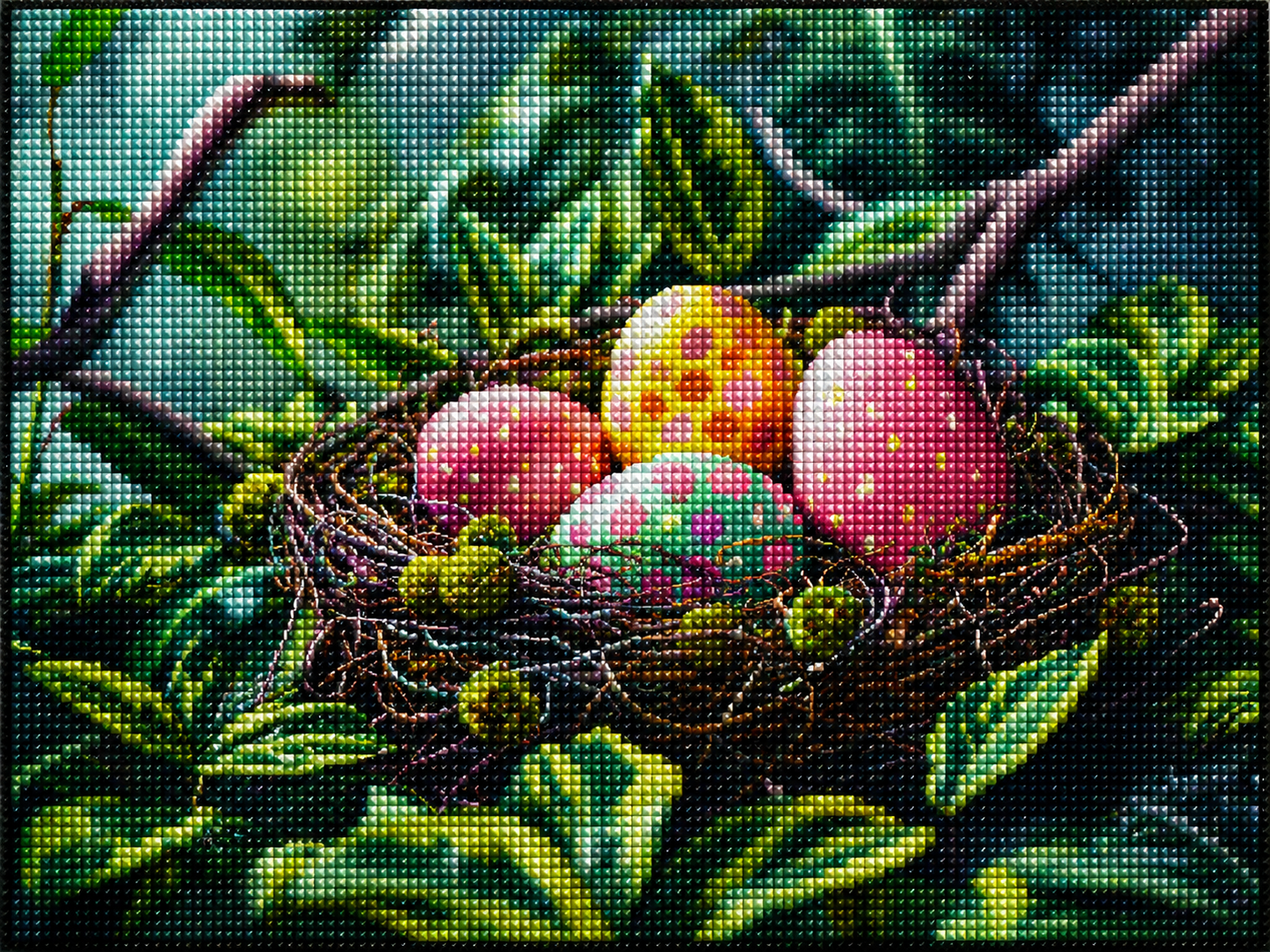 Four Spotted Eggs And Nest Diamond Art Kit