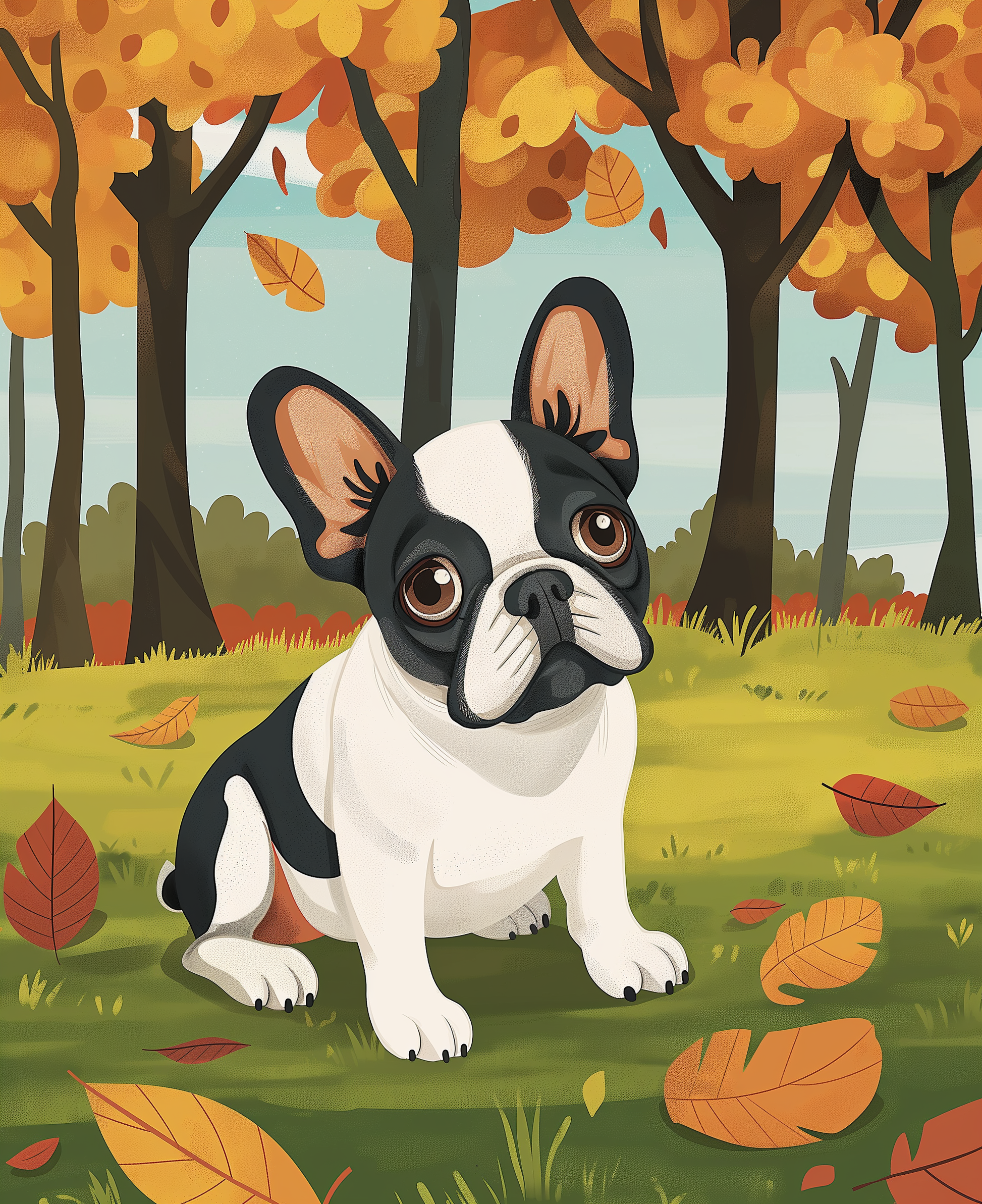 French Bulldog in the Park Diamond Art Kit