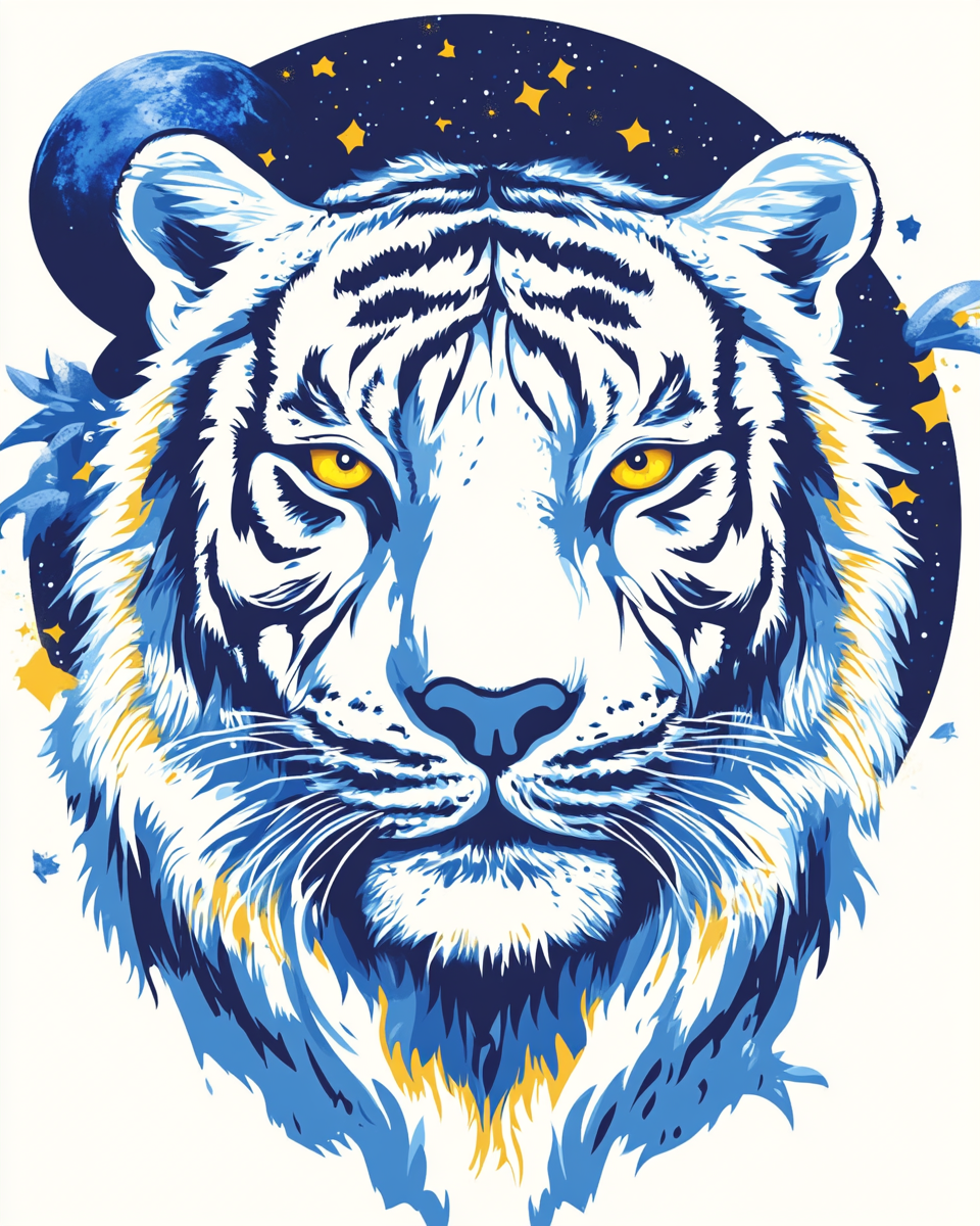 Galaxy White Tiger Diamond Art Kit