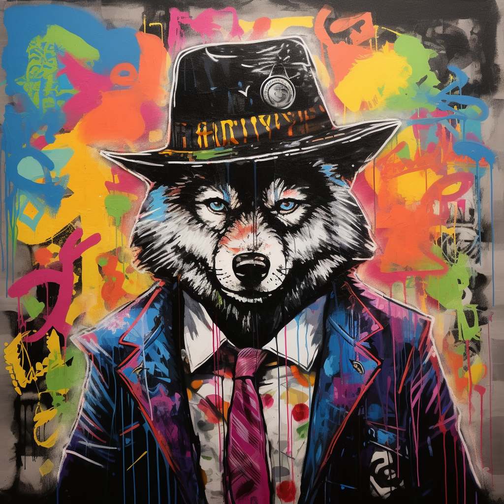Gangster Wolf Diamond Art Kit