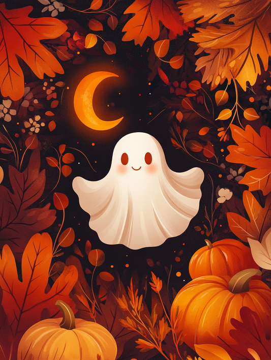 Ghost in the Pumpkins Diamond Art Kit