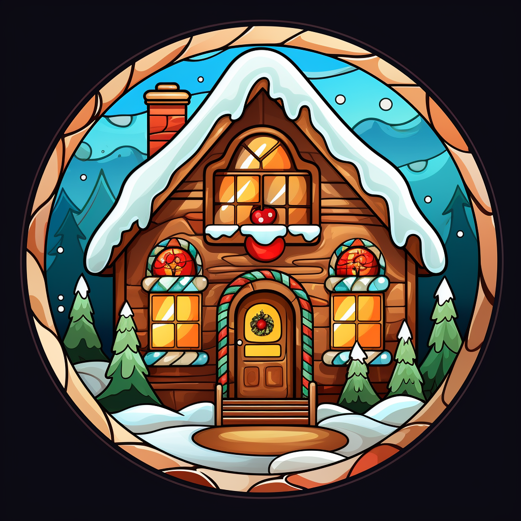 Gingerbread House Circle Diamond Art Kit