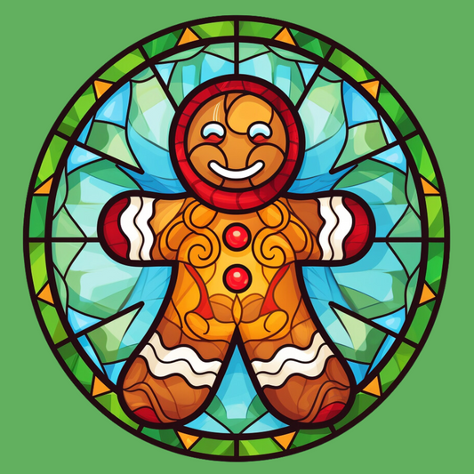 Gingerbread Man Abstract Diamond Art Kit