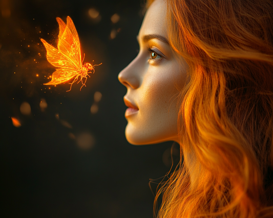 Girl and Glowing Fairy Fly Diamond Art Kit