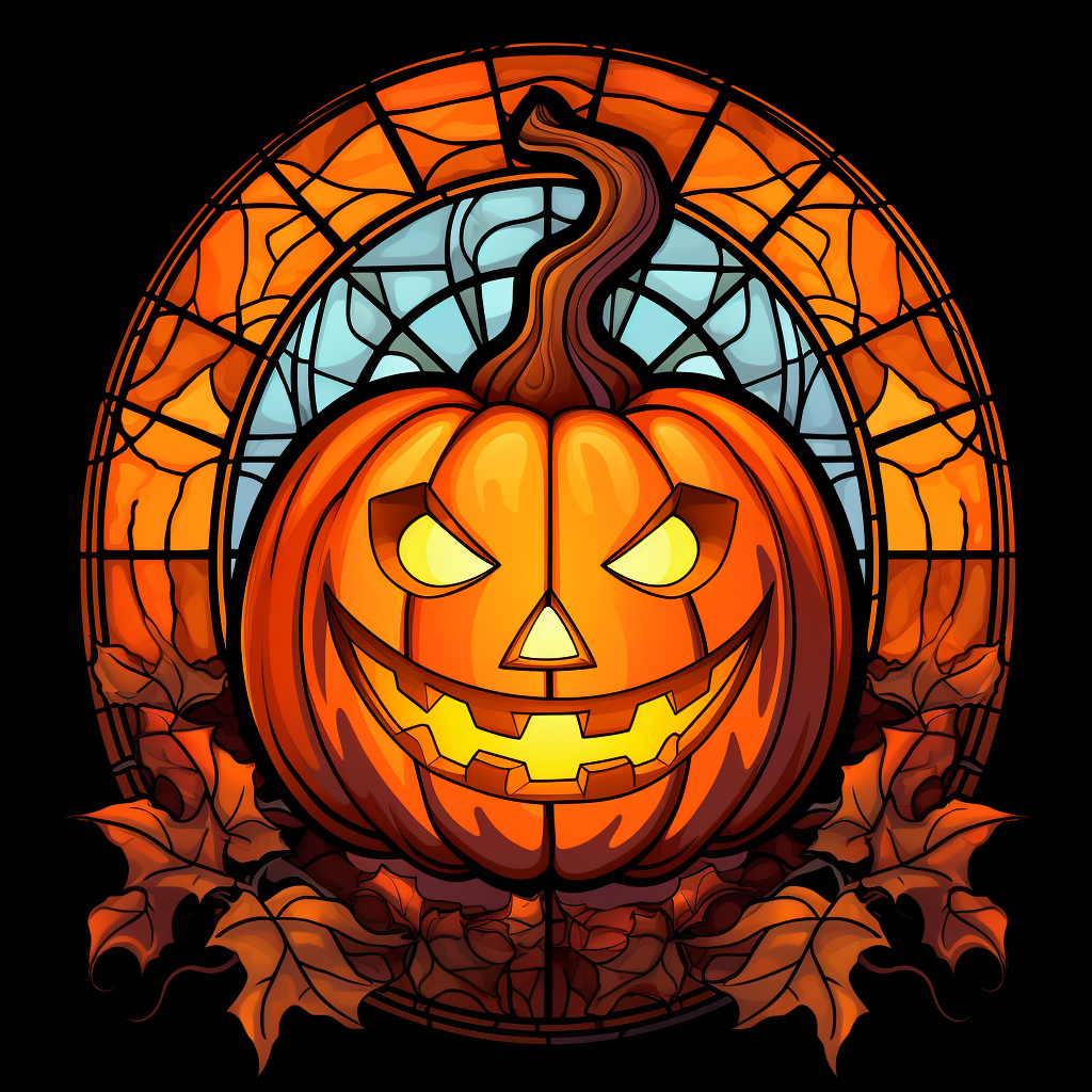 Glowing Face Abstract Halloween Jackolantern Diamond Art Kit