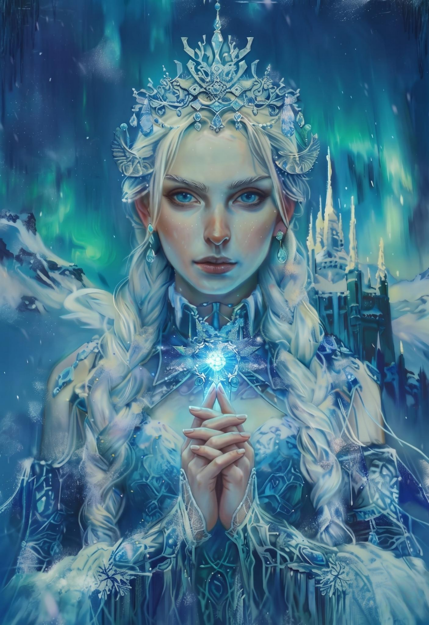 Glowing Snowflake Winter Princess Diamond Art Kit
