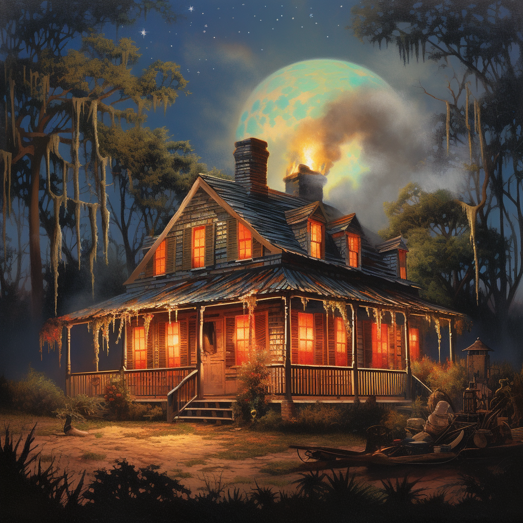 Glowing Window Old House Diamond Art Kit
