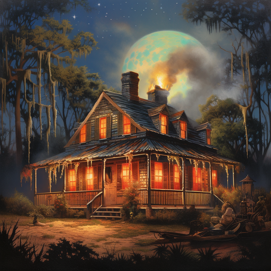 Glowing Window Old House Diamond Art Kit