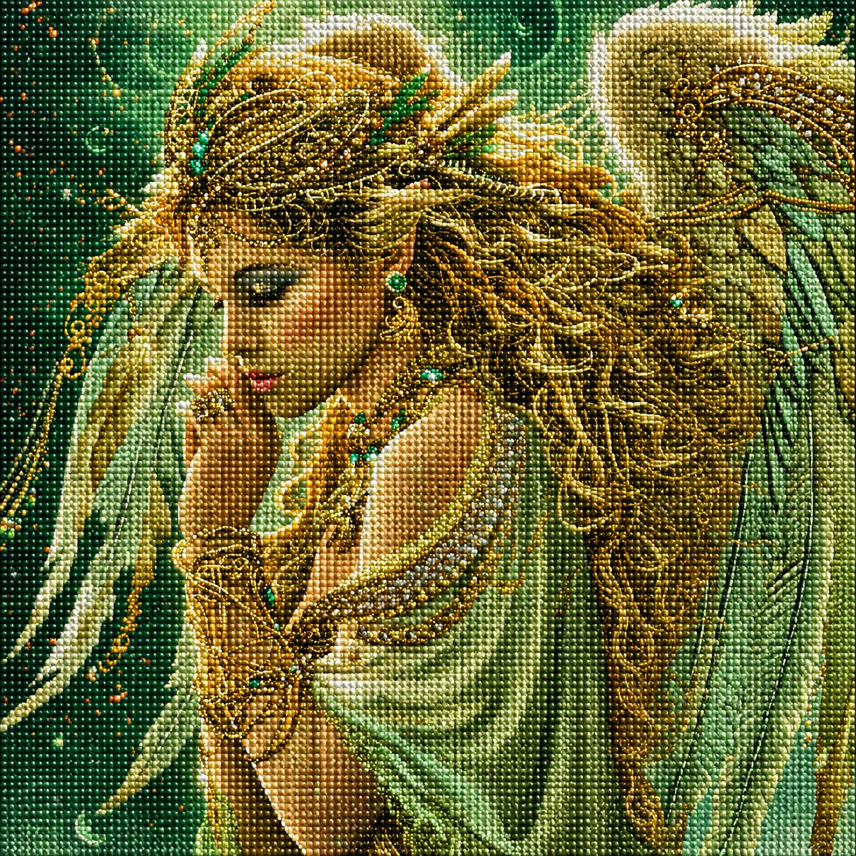 Golden Hair Angel Diamond Art Kit — diamond art kit canvas