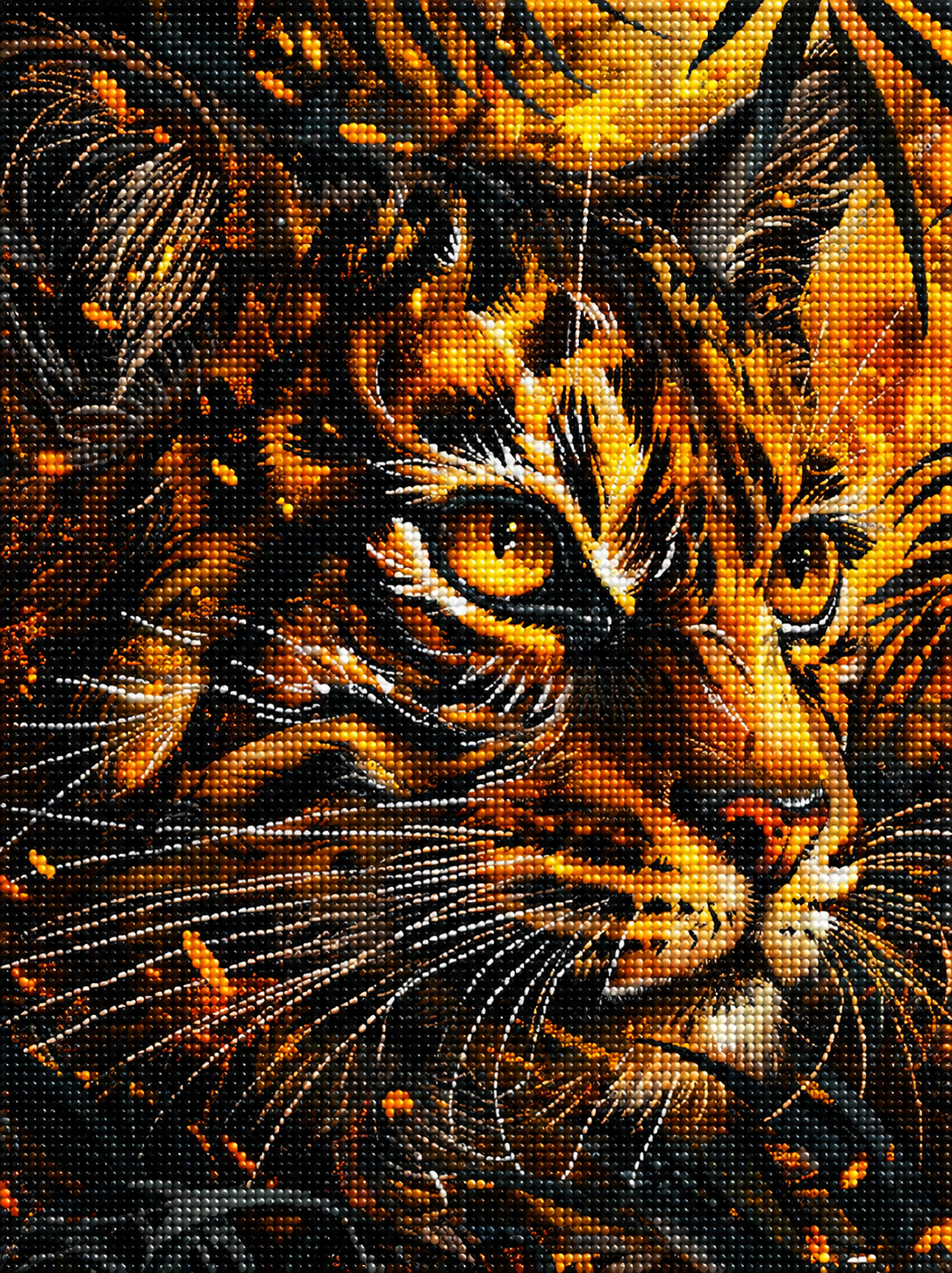 Golden Sun Cat Diamond Art Kit