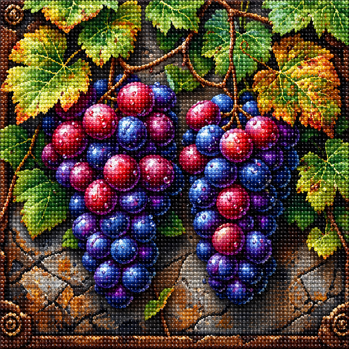 Grapes And Vines Diamond Art Kit
