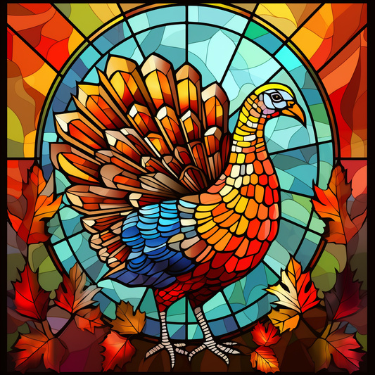 Green Oval Abstract Turkey Diamond Art Kit