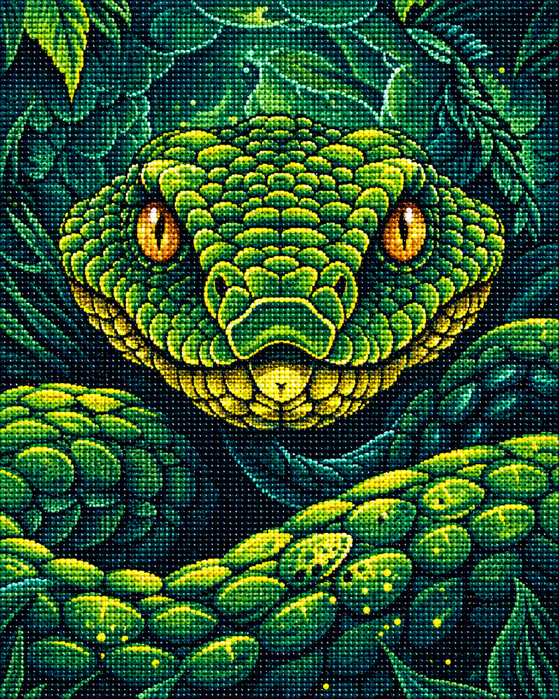 Green Serpent Diamond Art Kit