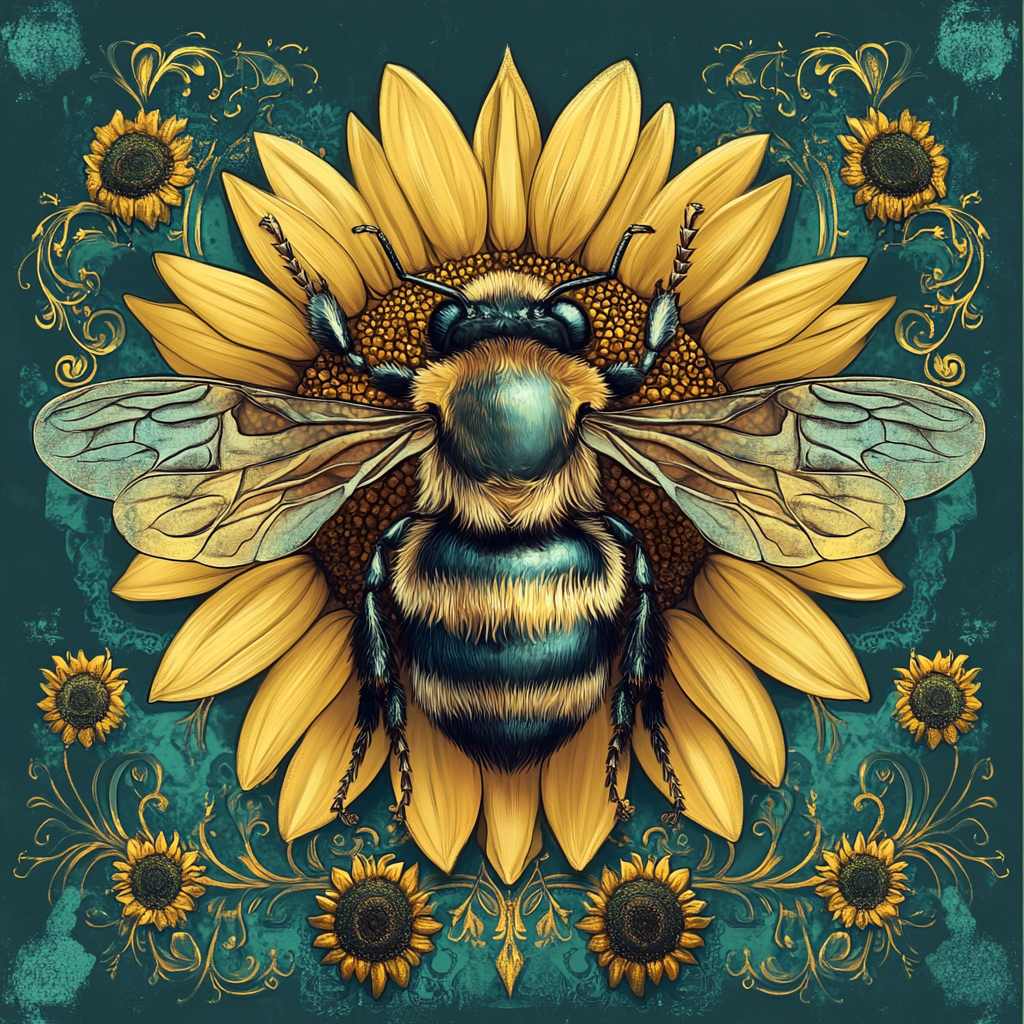 Green and Yellow Bee Diamond Art Kit