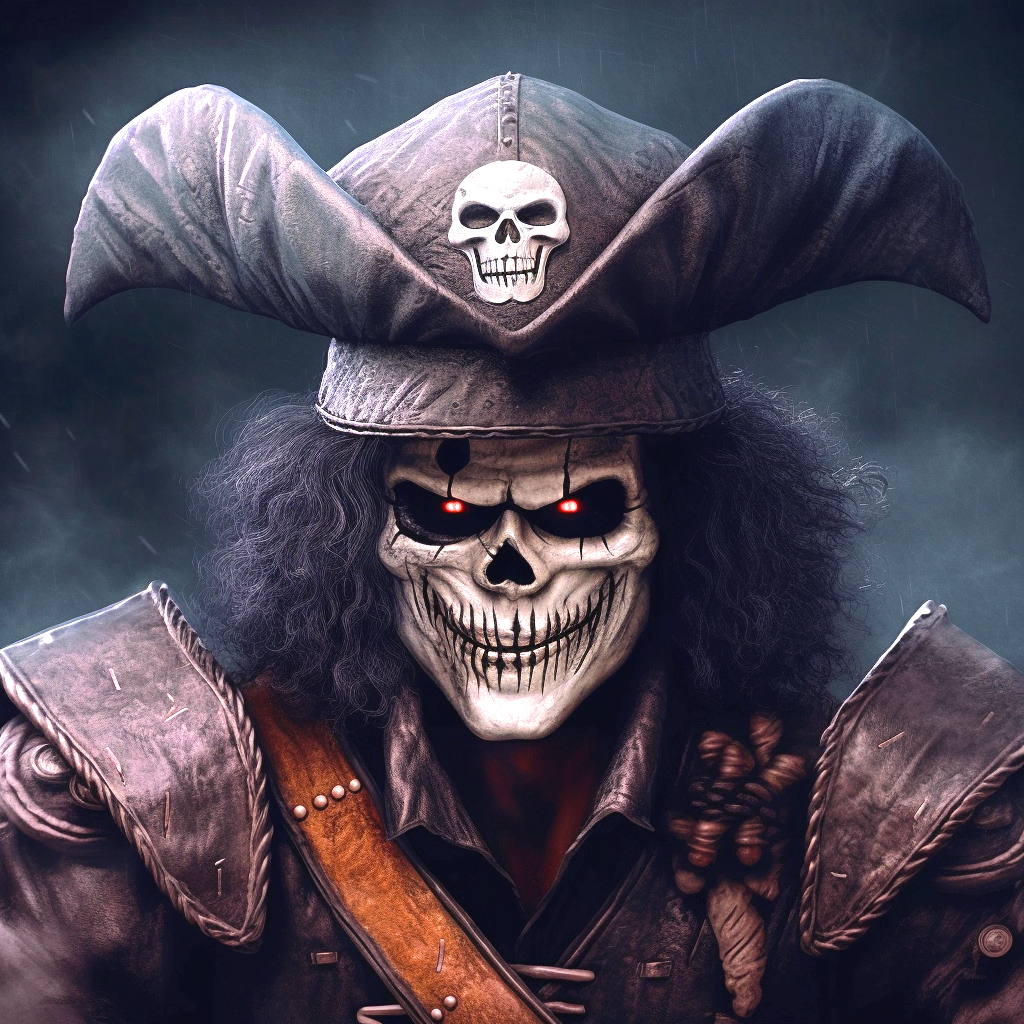 Grinning Pirate Skeleton Diamond Art Kit