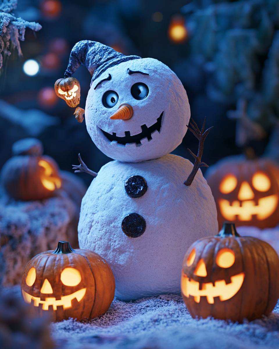 Halloween Snowman Diamond Art Kit