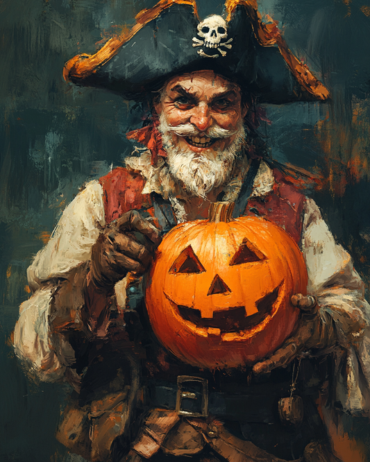 Halloween Pumpkin and Pirate Diamond Art Kit