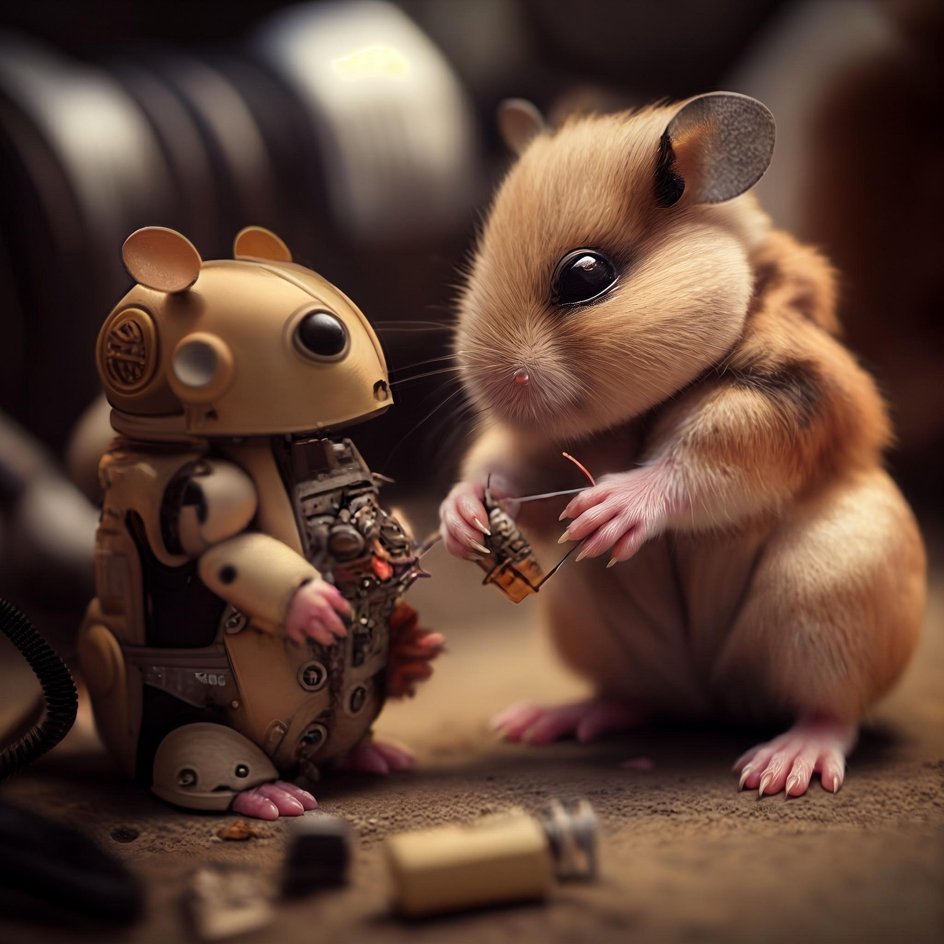Hamster Robot Diamond Art Kit — diamond art kit canvas