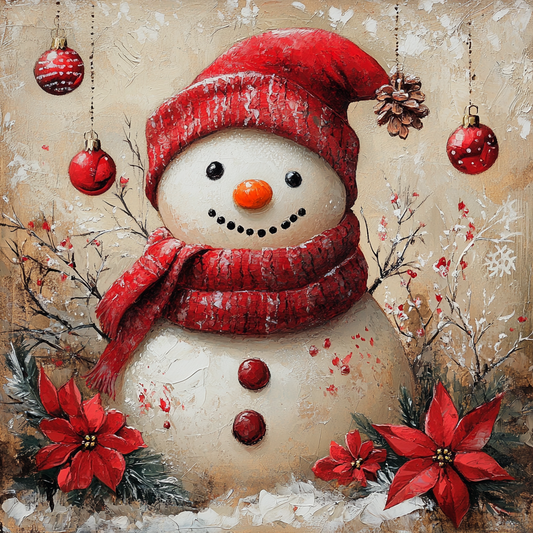 Hanging Ornaments Snowman Diamond Art Kit