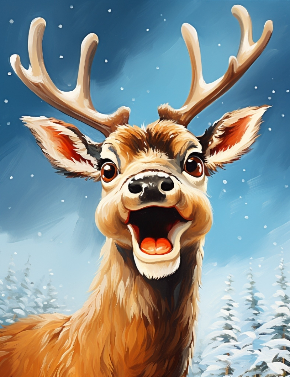 Happy Reindeer Diamond Art Kit