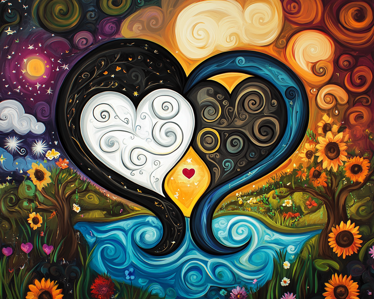 Heart and Hearts Abstract Diamond Art Kit