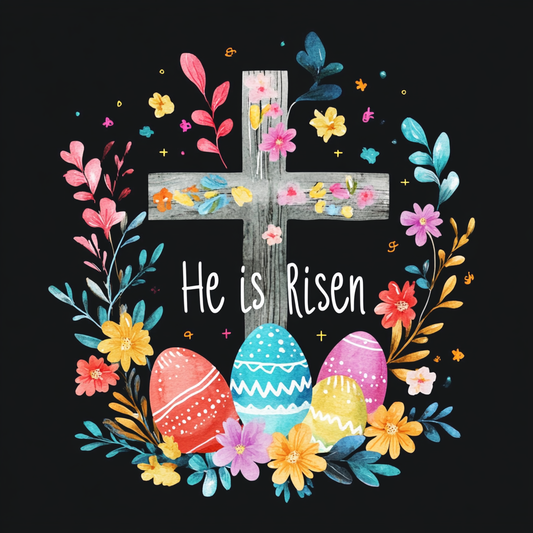 He is Risen Easter Eggs Diamond Art Kit