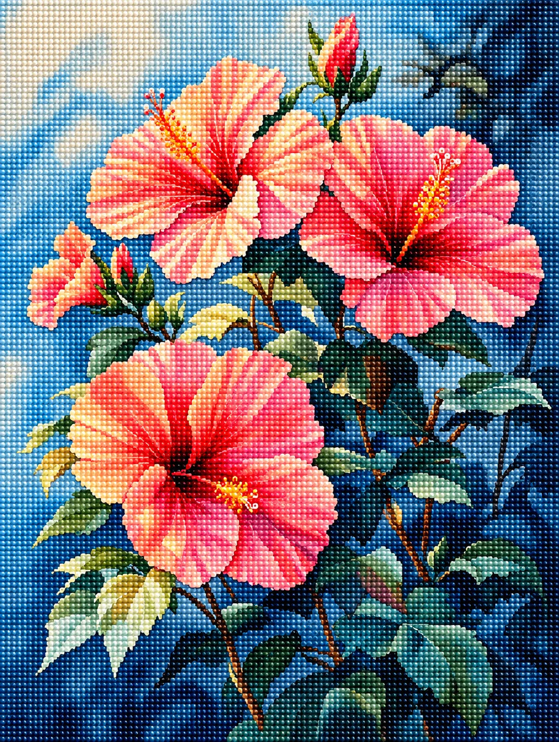 Hibiscus In The Sunlight Diamond Art Kit