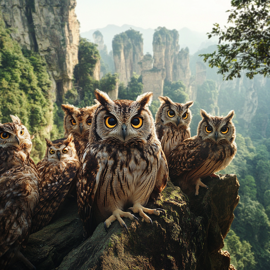 High Mountain Owls Diamond Art Kit