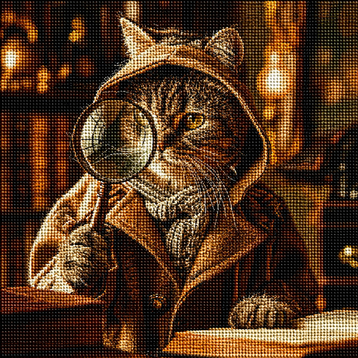 Inspector Cat Diamond Art Kit