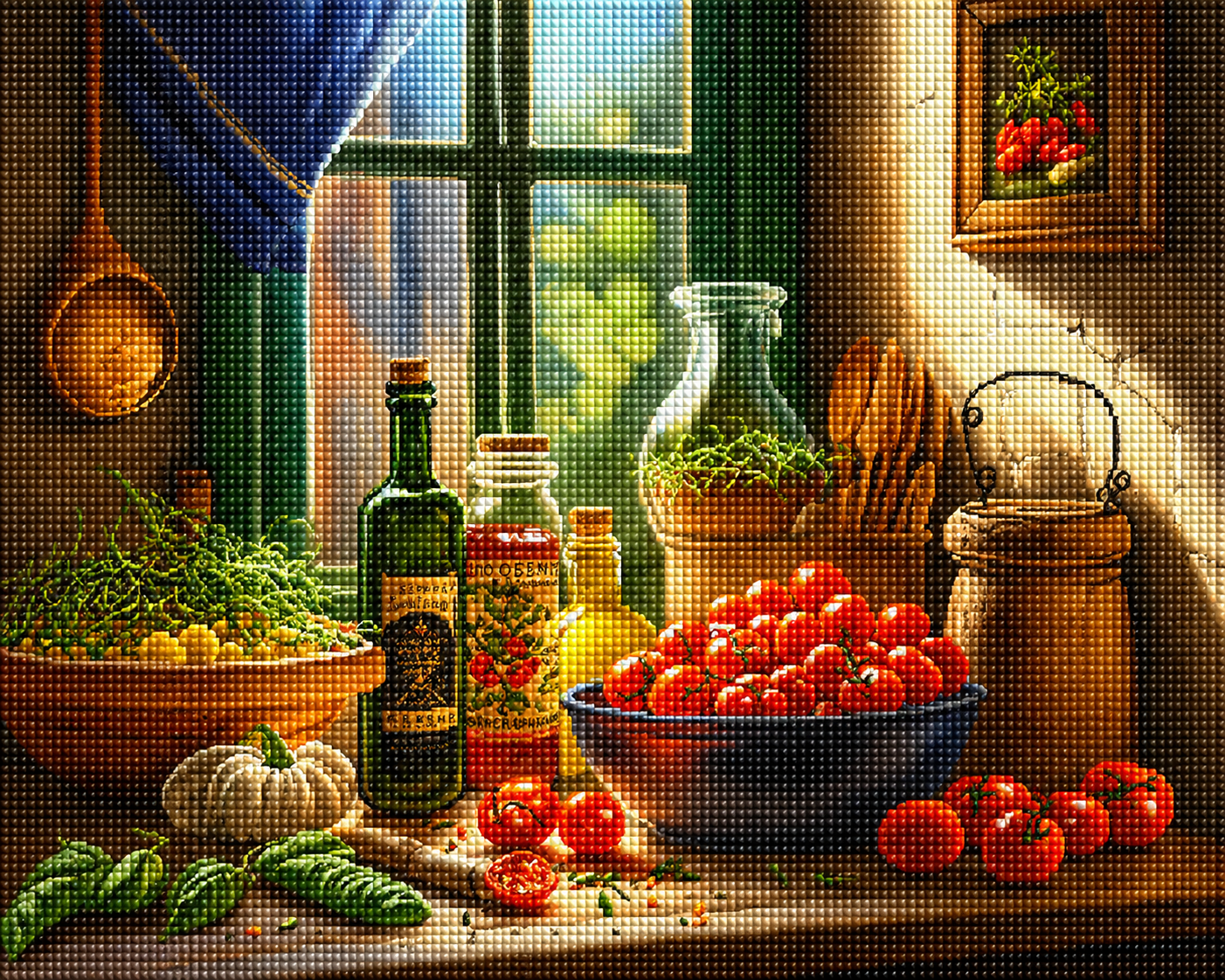 Italian Kitchen In Sunlight Diamond Art Kit