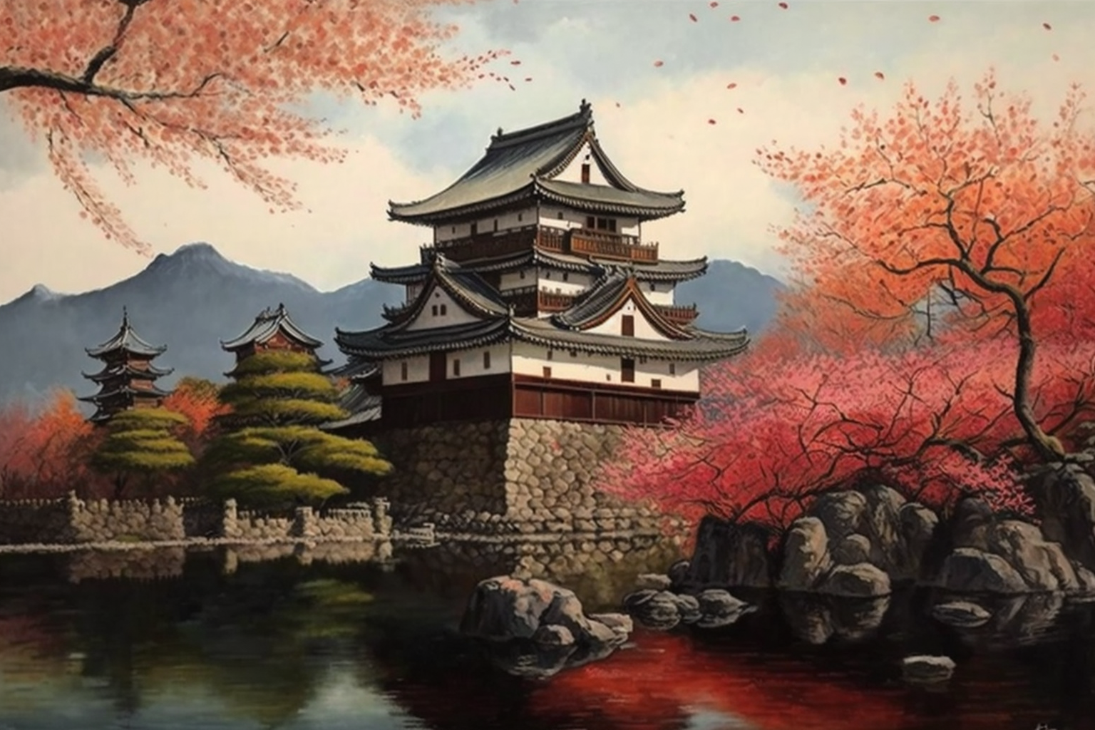 Japanese Castle Diamond Art Kit