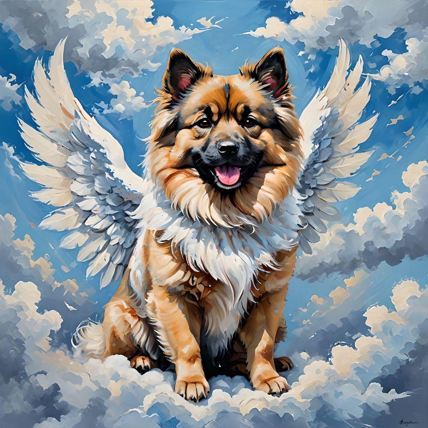 Keeshond Angel Diamond Art Kit