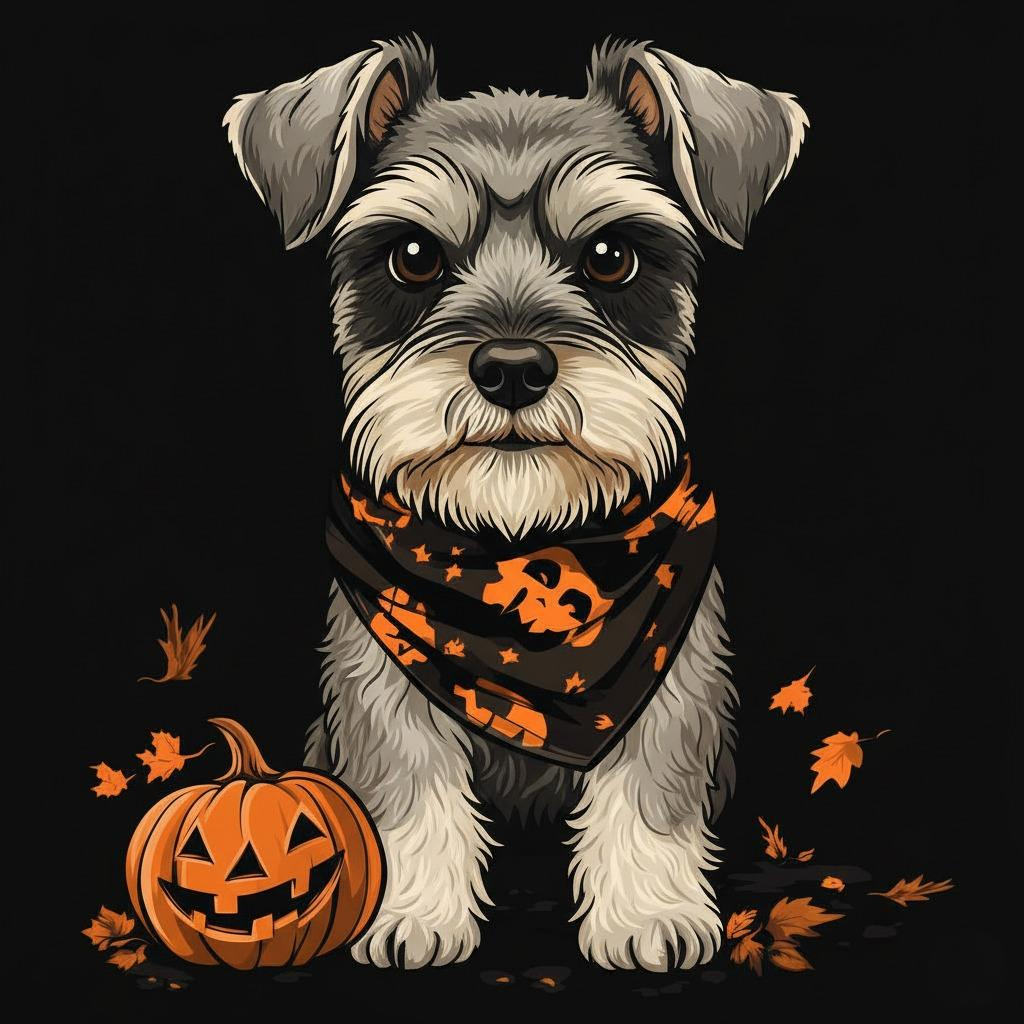 Little Pumpkin Schnauzer Diamond Art Kit