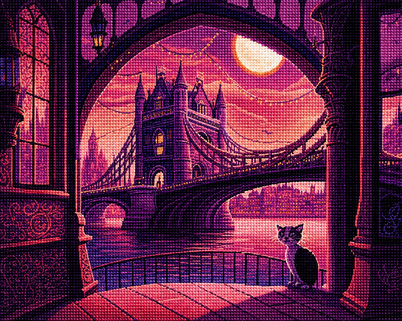 London Bridge Cat Diamond Art Kit