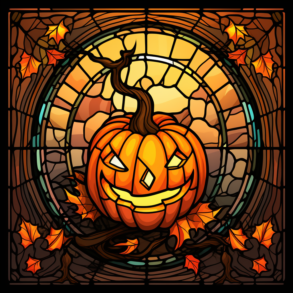 Long Stem Abstract Jackolantern Diamond Art Kit