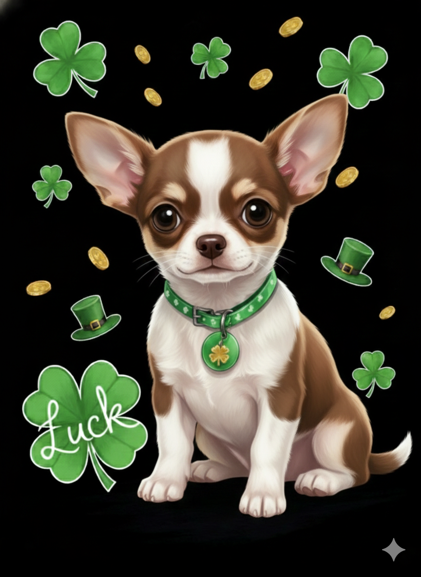 Lucky Short Haired Chihuahua Diamond Art Kit