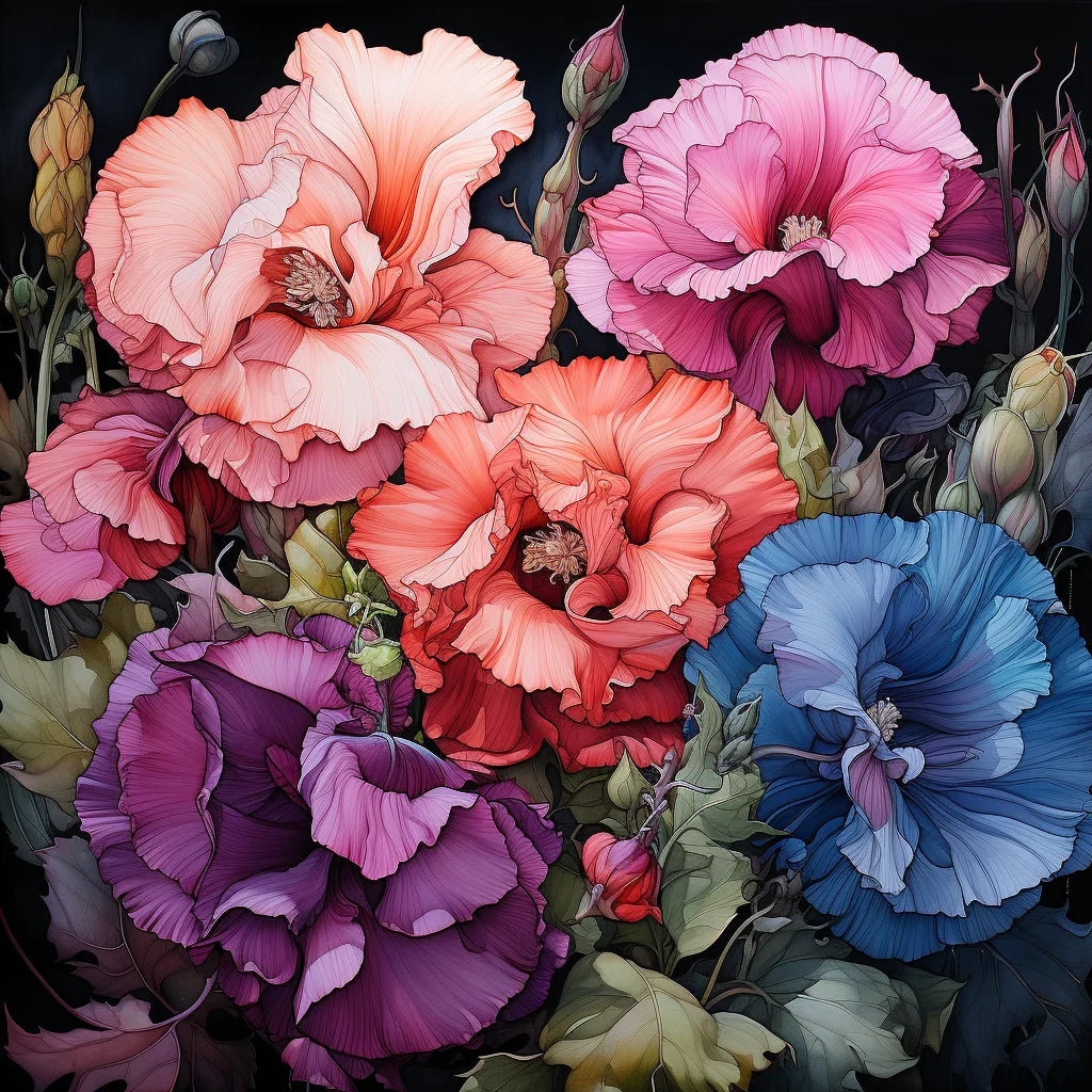 Many Colors Of Peonies Diamond Art Kit